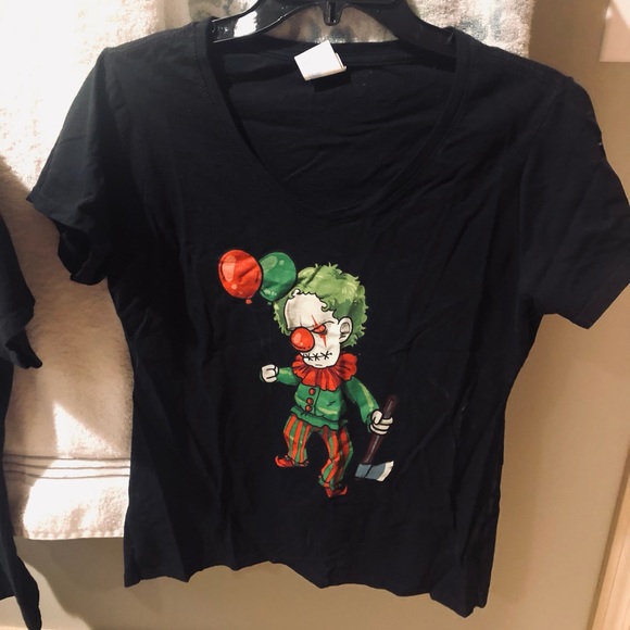 Halloween clown women’s Tshirts both for one price GUC - Picture 3 of 3